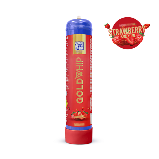 Strawberry Flavor - 1 GoldWhip Steel Nitrous Oxide - 615g